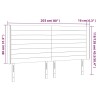 Tête de lit à LED Gris clair 203x16x118/128 cm Tissu 623788623788