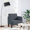 Fauteuil avec accoudoirs gris foncé 54 cm velours 623789623789