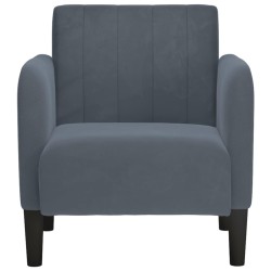 Fauteuil avec accoudoirs gris foncé 54 cm velours 623789623789