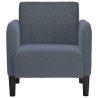 Fauteuil avec accoudoirs gris foncé 54 cm velours 623789623789