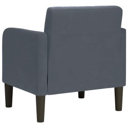 Fauteuil avec accoudoirs gris foncé 54 cm velours 623789623789
