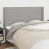 Tête de lit avec oreilles Gris clair 203x16x118/128 cm Tissu 623791623791