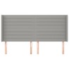 Tête de lit avec oreilles Gris clair 203x16x118/128 cm Tissu 623791623791