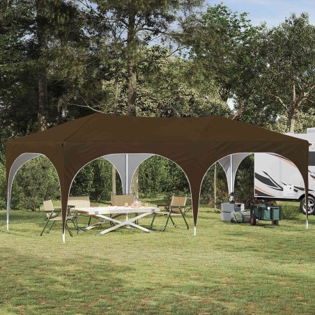 Tente de fête pop-up 575 x 288 x 245 cm Taupe Tissu Oxford 623792623792