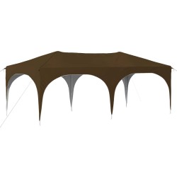 Tente de fête pop-up 575 x 288 x 245 cm Taupe Tissu Oxford 623792623792