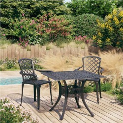 Ensemble de bistro 3 pcs Aluminium coulé Noir 623794623794