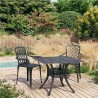 Ensemble de bistro 3 pcs Aluminium coulé Noir 623794623794