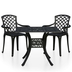 Ensemble de bistro 3 pcs Aluminium coulé Noir 623794623794