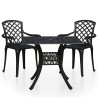 Ensemble de bistro 3 pcs Aluminium coulé Noir 623794623794