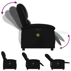 Fauteuil de massage inclinable noir similicuir 623796623796