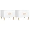 Tables basses 2 pcs blanc 50x50x40 cm bois d'ingénierie 623801623801