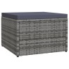 Tabouret de jardin avec coussin Gris Résine tressée 623805623805