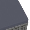 Tabouret de jardin avec coussin Gris Résine tressée 623805623805