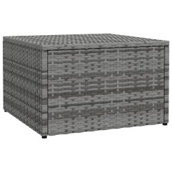 Tabouret de jardin avec coussin Gris Résine tressée 623805623805