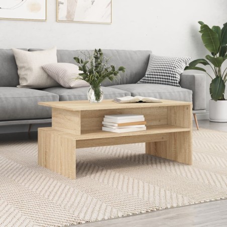 Table basse chêne sonoma 90x55x42,5 cm bois d'ingénierie 623811623811