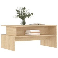 Table basse chêne sonoma 90x55x42,5 cm bois d'ingénierie 623811623811
