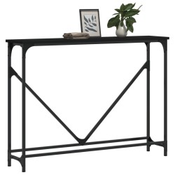 Table console noir 102x22,5x75 cm bois d'ingénierie 623813623813