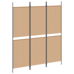 Paravent 3 panneaux Beige 150 x 180 cm Tissu 623815623815