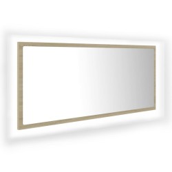 Miroir LED de salle de bain Chêne sonoma 100x8,5x37cm Acrylique 623816623816