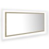 Miroir LED de salle de bain Chêne sonoma 100x8,5x37cm Acrylique 623816623816