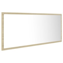 Miroir LED de salle de bain Chêne sonoma 100x8,5x37cm Acrylique 623816623816