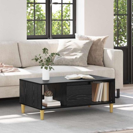 Table basse Chêne noir 90 x 50 x 26,5 cm Bois d'ingénierie 623817623817
