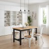 Table haute EKAI Noir 112 x 70 x 91 cm Bois de pin massif 623818623818