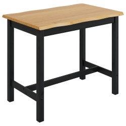 Table haute EKAI Noir 112 x 70 x 91 cm Bois de pin massif 623818623818
