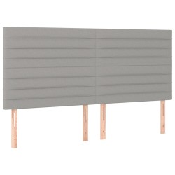 Tête de lit Gris clair 200x5x118/128 cm Tissu 623822623822