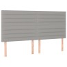 Tête de lit Gris clair 200x5x118/128 cm Tissu 623822623822