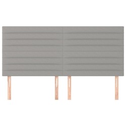 Tête de lit Gris clair 200x5x118/128 cm Tissu 623822623822