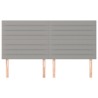 Tête de lit Gris clair 200x5x118/128 cm Tissu 623822623822