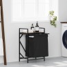 Panier à linge 1 compartiment avec étagère en chêne brun 623824623824