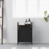 Panier à linge 1 compartiment avec étagère en chêne brun 623824623824