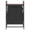 Panier à linge 1 compartiment avec étagère en chêne brun 623824623824