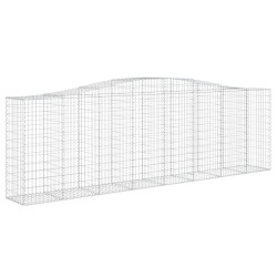 Paniers à gabions arqués 3 pcs 400x50x120/140 cm Fer galvanisé 623825623825