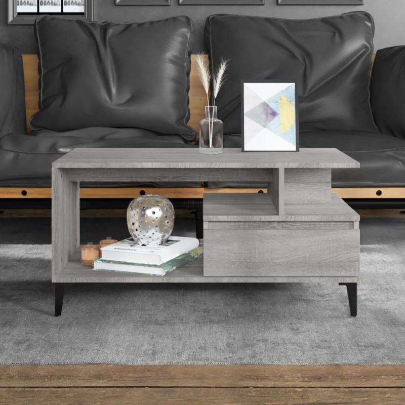 Table basse Sonoma gris 90x49x45 cm Bois d'ingénierie 623827623827