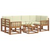 Ensemble de canapés d'extérieur 7 pcs Naturel et Crème 623833623833