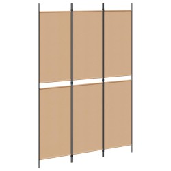 Paravent en 3 panneaux Beige 150 x 220 cm Tissu 623837623837