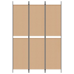 Paravent en 3 panneaux Beige 150 x 220 cm Tissu 623837623837