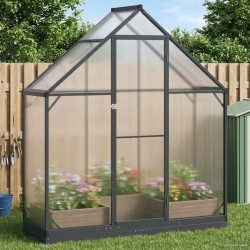 Serre de jardin avec porte Anthracite 183,5 x 63,5 x 207 cm 623838623838