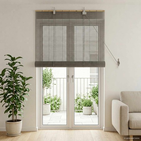 Store enrouleur Gris 80 x 220 cm Bambou 623841623841