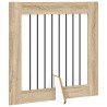 Porte de chien pliable avec supports 2 pcs Chêne Sonoma 623842623842