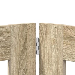 Porte de chien pliable avec supports 2 pcs Chêne Sonoma 623842623842