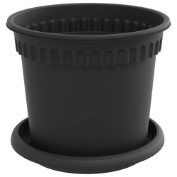 Pots de plantes 6 pcs Noir Ø 15 x 12 cm Plastique 623844623844