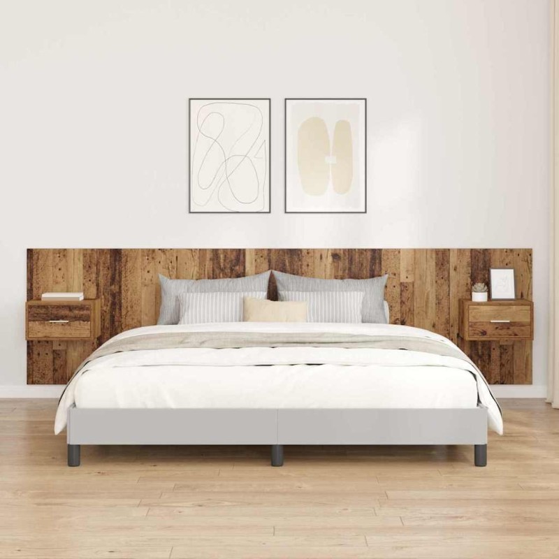 Tête de lit avec armoire 3 pcs Bois Ancien Bois d'ingénierie 623845623845