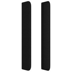 Tête de lit avec oreilles Noir 203x16x118/128 cm Tissu 623849623849