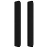 Tête de lit avec oreilles Noir 203x16x118/128 cm Tissu 623849623849