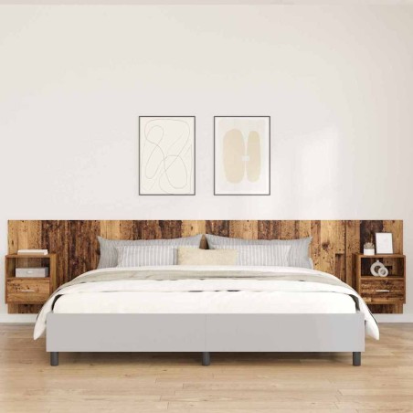 Tête de lit avec armoire 3 pcs Bois Ancien Bois d'ingénierie 623860623860