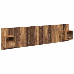 Tête de lit avec armoire 3 pcs Bois Ancien Bois d'ingénierie 623860623860